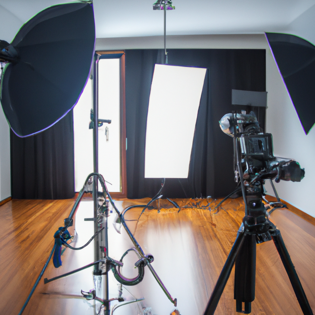 Nuestro estudio en Providencia, Santiago: luz natural, set minimalista, piso de madera, cámaras y herramientas de calibración de color